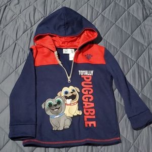Disney Jr. Puppy Dog Pals Hoodie size 8 navy blue